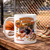 Retro Grunge Basketbal Moeder Foto Cadeau