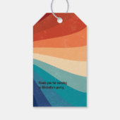 Retro Grunge Boarding Pass Verjaardagsfeest Cadeaulabel (Achterkant)