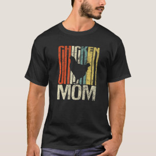 Retro Grunge Boeren Kip Moeder Kip T-shirt