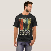 Retro Grunge Boeren Verse Kippeneieren T-shirt (Voorkant volledig)