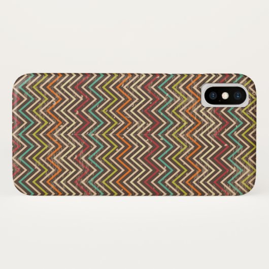 Retro Grunge Chevron Pattern Case-Mate iPhone Case (Achterkant (horizontaal))