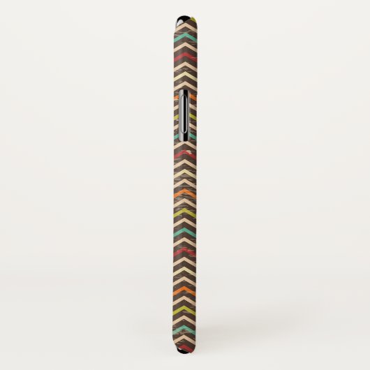 Retro Grunge Chevron Pattern Case-Mate iPhone Case (Achterkant / rechts)