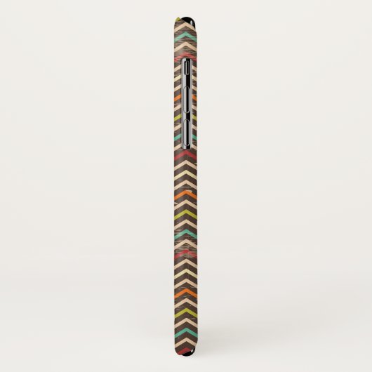 Retro Grunge Chevron Pattern Case-Mate iPhone Case (Achterkant/links)