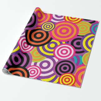 Retro Grunge cirkels Abstract geometrisch Cadeaupapier
