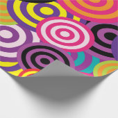 Retro Grunge cirkels Abstract geometrisch Cadeaupapier (Hoek)