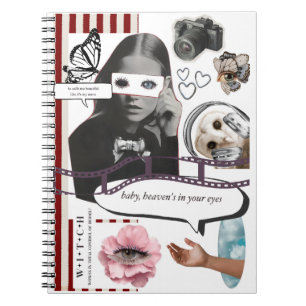 Retro Grunge Coquette Esthetische Fotocollage Notitieboek