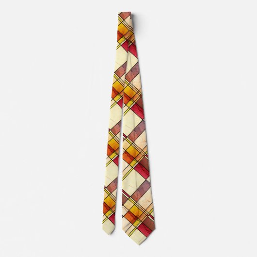 Retro Grunge de Stijl Art Deco Leaded Stropdas (Achterkant)