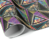 Retro Grunge driehoeken Cadeaupapier (Rol Hoek)