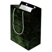Retro Grunge Emo Green Texture Medium Cadeauzakje (Achterkant Gekanteld)