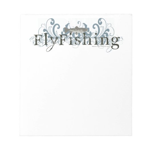 Retro Grunge Fly Fishing Notitieblok (Voorkant)