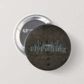 Retro Grunge Fly Fishing Ronde Button 5,7 Cm (Voorkant /achterkant)