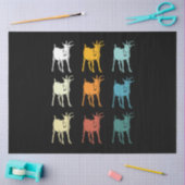 Retro Grunge Glitch Art Goat Lover Tissuepapier (Craft)