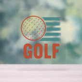 Retro Grunge Golf Acryl Bord (Neutraal)