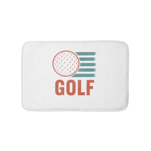 Retro Grunge Golf Badmat (Voorkant)