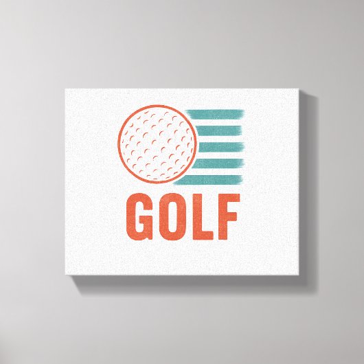 Retro Grunge Golf Canvas Afdruk (Voorkant)