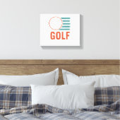 Retro Grunge Golf Canvas Afdruk (Insitu (Slaapkamer))