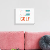 Retro Grunge Golf Canvas Afdruk (Insitu (Woonkamer))