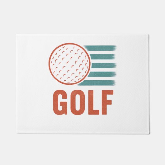 Retro Grunge Golf Deurmat (Voorkant)