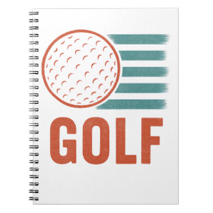 Retro Grunge Golf Notitieboek