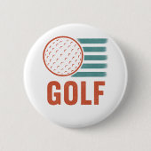 Retro Grunge Golf Ronde Button 5,7 Cm (Voorkant)