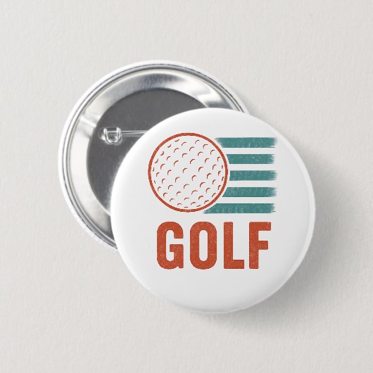 Retro Grunge Golf Ronde Button 5,7 Cm (Voorkant /achterkant)