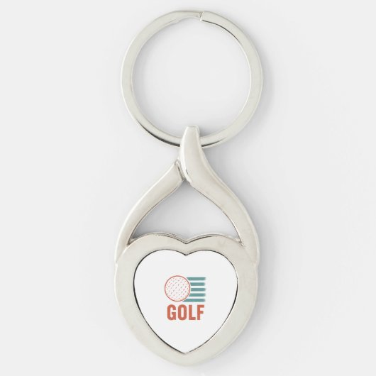 Retro Grunge Golf Sleutelhanger (Voorkant)