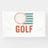 Retro Grunge Golf Spandoek (Horizontaal)
