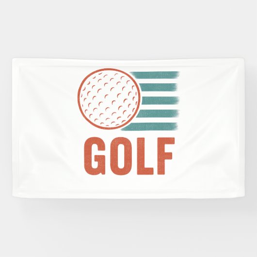 Retro Grunge Golf Spandoek (Horizontaal)