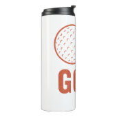 Retro Grunge Golf Thermosbeker (Gedraaid links)
