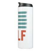 Retro Grunge Golf Thermosbeker (Geroteerd rechts)