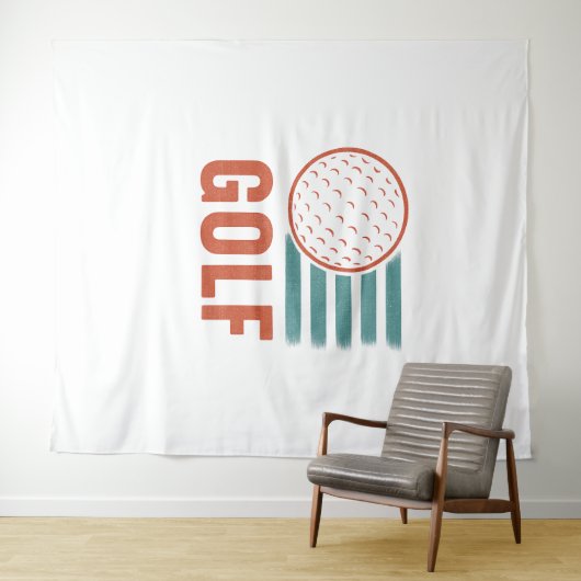 Retro Grunge Golf Wandkleed (In Situ (horizontaal))