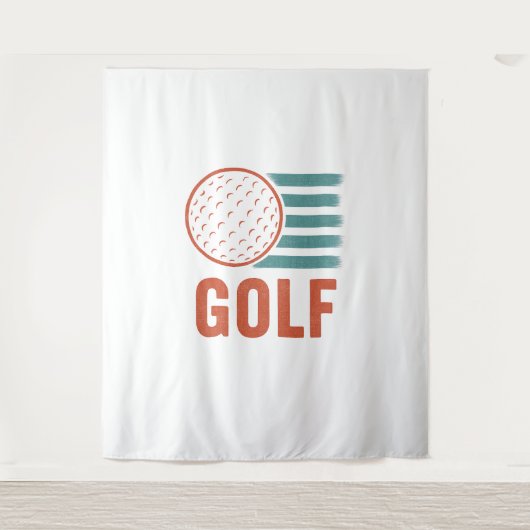 Retro Grunge Golf Wandkleed (Voorkant)