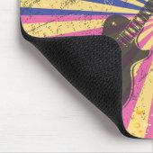 Retro Grunge Guitars op starburst background Muismat (Hoek)