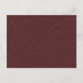 Retro Grunge Maroon Leather Texture Briefkaart (Voorkant)