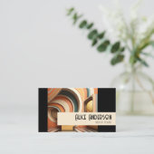 Retro grunge minimalistisch moderne 70s moderne visitekaartje (Staand voorkant)