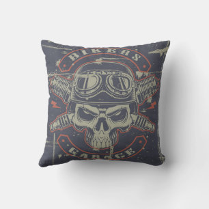 Retro Grunge Motorcycle Kussen