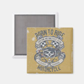 Retro Grunge Motorcycle Magneet (Voorkant / Achterkant)