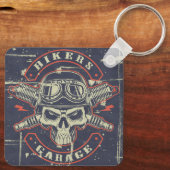 Retro Grunge Motorcycle Sleutelhanger (Achterkant)