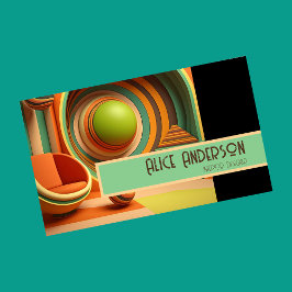 Retro grunge oranje bruin, stijlvol visitekaartje