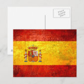 Retro  Grunge Spaanse vlag van Spanje Briefkaart (Voorkant / Achterkant)
