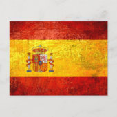 Retro  Grunge Spaanse vlag van Spanje Briefkaart (Voorkant)