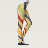 Retro Grunge Stripes + uw ideeën Leggings (Rechts)