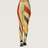 Retro Grunge Stripes + uw ideeën Leggings (Achterkant)