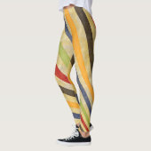 Retro Grunge Stripes + uw ideeën Leggings (Links)