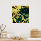 Retro Grunge Style Abstract Poster (Keuken)