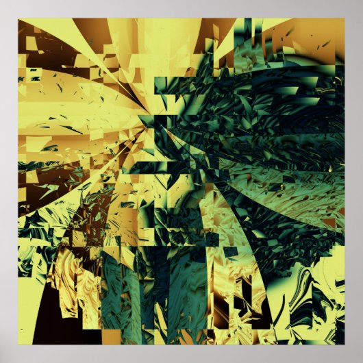 Retro Grunge Style Abstract Poster (Voorkant)