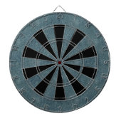 Retro Grunge Suede Custom Blue Textuur Dartbord (Voorkant)