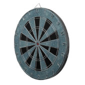 Retro Grunge Suede Custom Blue Textuur Dartbord (Voorkant Rechts)