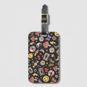 Retro Grunge Sunshine Bliss Bagagelabel (Voorkant (verticaal))