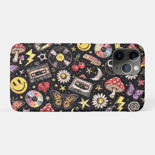 Retro Grunge Sunshine Bliss Case-Mate iPhone Case (Achterkant (horizontaal))